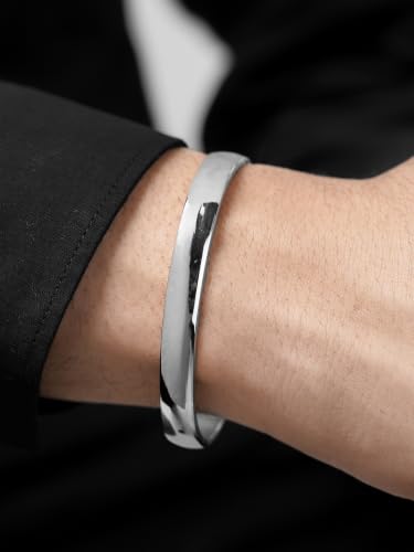 Image of SWASHAA Ethan Kada Oval Shape Stainless Steel Bracelet for Men
