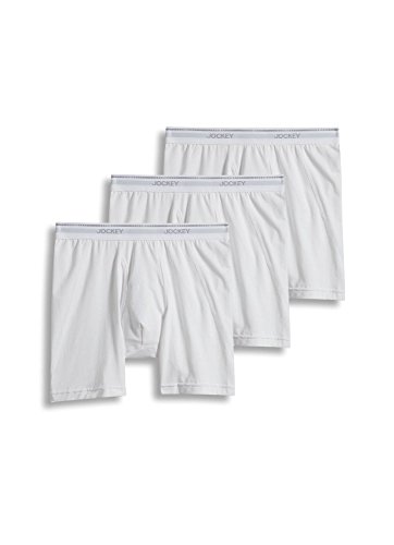 Jockey Men's Underwear MaxStretch Midway Brief - 3 Pack, White, XL