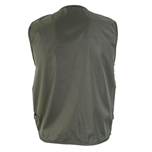 Chaleco de pesca ligero y resistente PciDinFo multibolsillos transpirable para camping 5