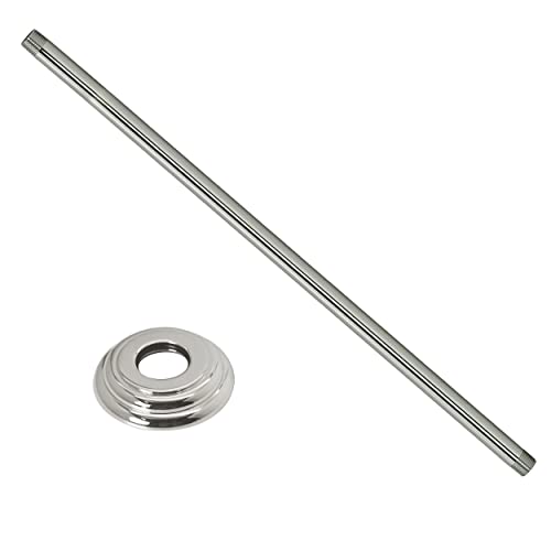 Westbrass 1/2" Ips X 19" Ceiling Mounted Shower Arm With Flange, Polished Chrome, D3619A-26 #TOP10