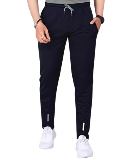 Stylish Solid Men Comfortable Lycra Solid Trackpants with Lace