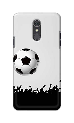 Image of Printed Hard Back Cover Case for LG Q7 | LG Q7 Plus Back Cover (Football Icon) -1302
