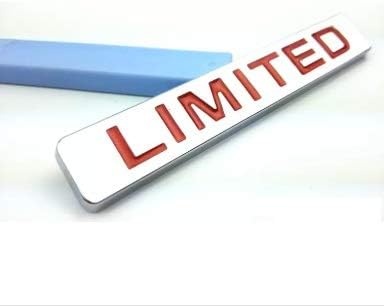 Miniatura 2 de Kit de moldura de guardabarros con emblema de ventana de maletero de puerta limitada, 2 piezas, tamaño de 3 12 pulgadas x 12 pulgadas (cromonegro)