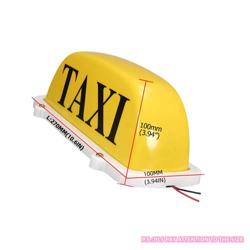 Luz LED para techo de taxi 12V con base magnética amarillo miniatura 3
