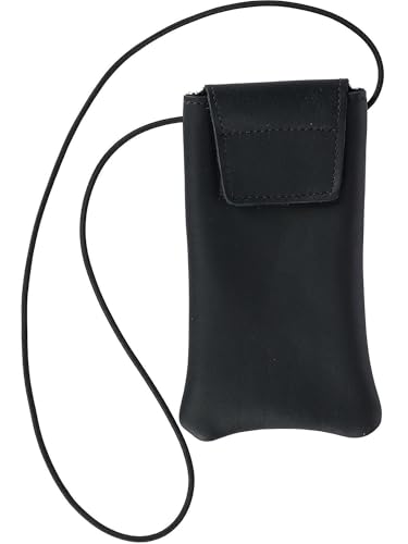 Image of Boston Leather Solid Leather Eyeglass Case with Neck String