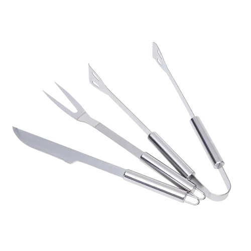 Kit Churrasco 3 Peças Com Maleta De Alumínio Presente Jogo Para Churrasco, Inclui Faca, Forquilha e