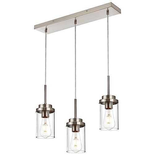 MELUCEE Kitchen Pendant Lighting Over Island 3 Lights Linear Chan...