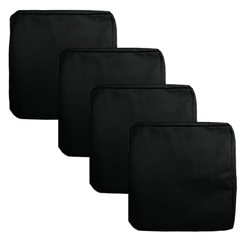 FLYMEI Fundas de cojín de repuesto para patio, resistentes al agua, para muebles de patio, fundas de cojín duraderas para sillas de patio, 20 x 20 x 2, paquete de 4