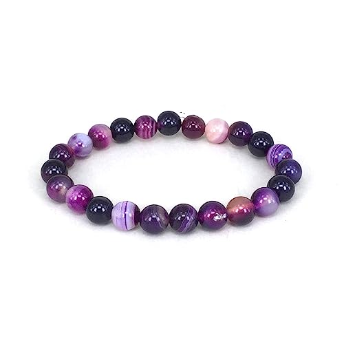 Bracelet en améthyste naturelle de 8mm, le cadeau idéal de bijoux faits main pour elle