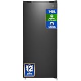 CHiQ Gefrierschrank mit einem Fassungsvermögen von 145 l, schnelles Einfrieren, regelbarer Thermostat, leise, Tür wendbar, Schwarz, Energieeffizienzklasse E