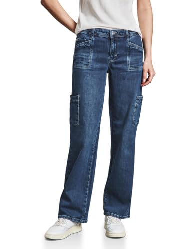 STREET ONE Damen Style Straightleg 1-knopf 79 Jeans Im Cargo