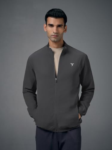 Image of TECHNOSPORT Men's Solid Polyester Techno Lite Jacket With SPF50+ And Microbial Properties