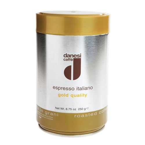 Danesi Caffe Italian Ground Coffee - Fine Medium Roast Espresso Coffee Grounds for Moka Pot, French Press, and Drip Brew - Gold (8.75 oz, 1 Pack)