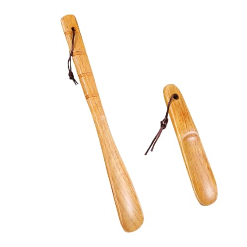 2er Set Schuhlöffel Holz Schuhlöffel Lang Holz Schuhlöffel-mit Langem Griff für Senioren Schuhanzieher Kleiner Fauler Schuhhelfer für-Senioren Schwangere Männer Frauen Zuhause oder auf Reisen
