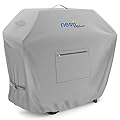Nestl BBQ Grill Cover, Heavy Duty Grill Covers - Waterproof Gas Grill Covers, Durable UV & Fade Resistant Barbecue Grill Cover with Front Zipper Pocket - 58 Inch, Gray