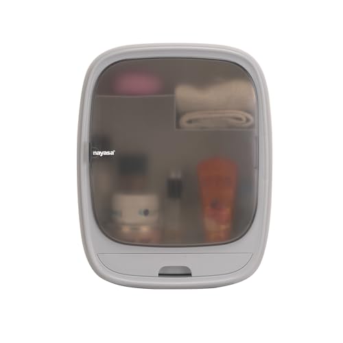 Nayasa Plastic Oval Bathroom Cabinet with Semi-Transparent Magnet...