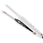 K&K Upgrade 3/10 Pencil Straighteners, Mini Straight and Curler Hair Straightener, Ceramic Tourmaline Coating Floated Plate Flat Iron for Edges, Pixie Cut, Touch Ups and Bangs, Men Beard Irons