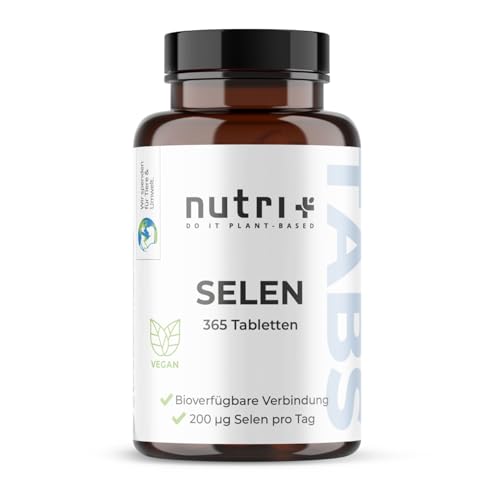 Selen Komplex 200µg   365 Tabletten hochdosiert + vegan   für Männer & Frauen   200 mcg Selenmethionin und Natriumselenit pro Tablette   ohne Zusatzstoffe und Jod