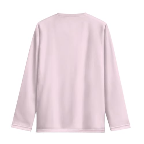 Image of Girls Long Sleeve Shirt with Cute Graphic Casual Pullover Tops 3-16Y