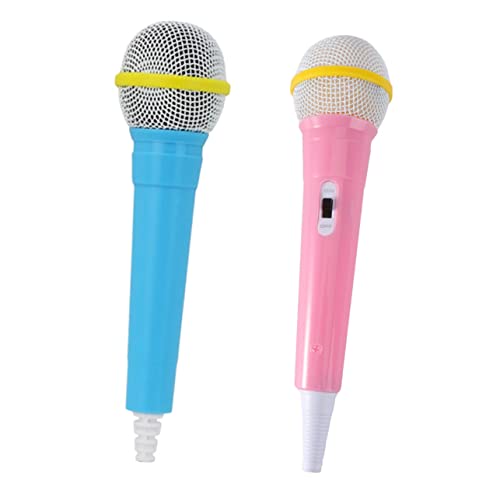POPETPOP 2 Pièces Microphone Jouet Lot pour Garçon Fille Accessoire De Scène Ou Déguisement Cadeau Anniversaire Jeu avec Microphone pour Enfants