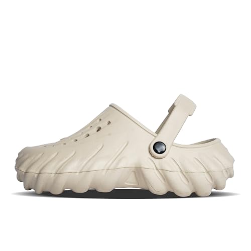 Yoots EVA Clogs for Men | Lightweight & Waterproof Slip-On Sandals with Back Strap | Everyday Comfortable Casual Footwear With Trendy Design (Beige, UK Footwear Size System, Adult, Men, Numeric, Medium, 7)