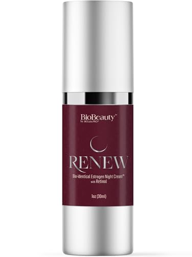 BIOBeauty Estrogen Estriol Face Cream with Retinol, Glycerin, Hyaluronic Acid, Niacinamide, Bioidentical Estrogens, Shea Butter, Squalene, Hydrating Anti-Aging Moisturizer (1oz - Renew Night Cream)
