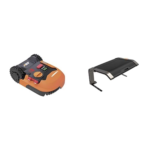 Worx Landroid M WR141E Mähroboter/Akkurasenmäher für kleine Gärten bis 500 qm/Selbstfahrender Rasenmäher für einen sauberen Rasenschnitt+ Landroid 500 Garage