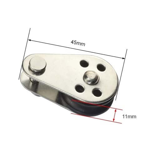 316 Seilzugblock aus Edelstahl mit Nylon-Scheibe, 25 mm Zurröse für 28 mm Seil, ideal für Marine- und Außenbereich (1 Stück)