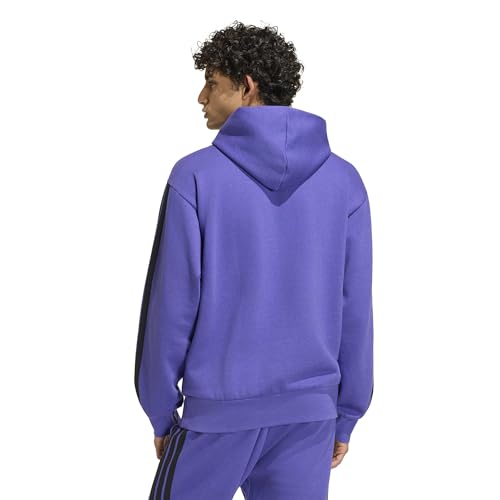 Image of adidas Mens Essentials 3-Stripes Fleece Hoodie Casual Outerwear Casual - Green
