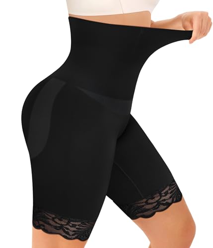 Irisnaya Women's Tummy Control Shapewear Shorts - High Waisted Butt Lifting Seamless Body Shaper Panties Everyday Wear