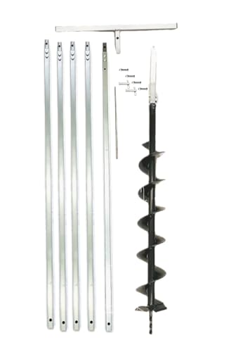LIFE DOOR [with Instructions Hole Well Digging Tool kit Length 100mm Auger Total Length 6m 25cm...