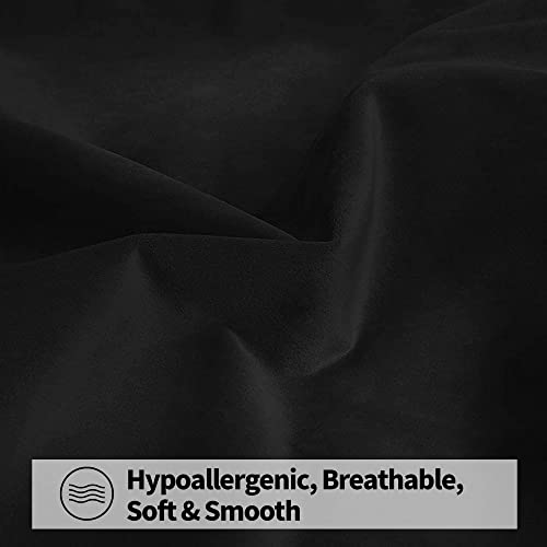 Nexcover Velvet Pillow Covers - Pack Of 2 Pillowcases, 12 X 12 Inch Throw Pillow Cover, Decorative Square Pillowcase, Soft Cushion Case, Fade Resistant Pillow Case For Bedroom, Sofa, Couch, Black #TOP2