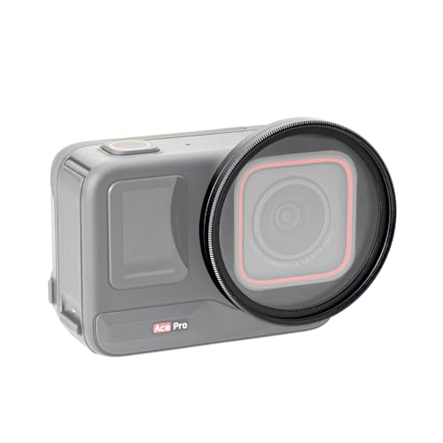 Generic Lens Filter Holder for Insta360 Ace Pro Camera,Aluminum Alloy Lens Frame, 52MM Filter Adapter Ring, 52MM UV Lens Protection Lens Cover for insta360 Ace Pro Accessories, black