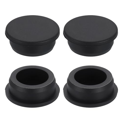 Image of uxcell 4Pcs Silicone Hole Plug, Waterproof Round Rubber Stoppers Bottle Seal Plugs Tube Pipe End Caps for 36mm /1.42 inch Hole for Bathtub Bottle, Black