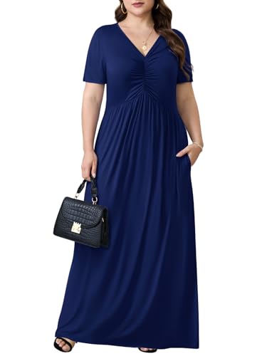 Image of PEVRL Plus Size Summer Maxi Dress for Curvy Women with Pockets 1X-5X