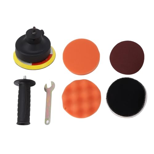 TANIQIACA Electric Drill Polish Car Polishing Pad Kit, ABS Material, Wide Application for Car Waxing Sealing Enamel, Complete Set with Wool Sponge Pads Frosted Paper