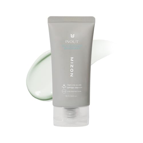 [MIZON] INOUT Soothing Sunscreen SPF50+PA++++ (50ml) Protezione Solare Lenitiva e Skincare Coreana, Protezione 24H, Anti-Rossore, Acido Ialuronico e Centella Asiatica, 100% Vegana