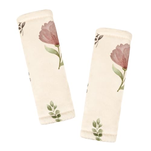 SWESEN Baby Car Seat Strap Covers Soft Car Seat Strap Shoulder Pads for Baby Girls Double-Sided Use carseat Straps Covers for Stroller Car Seats Pushchair Florals