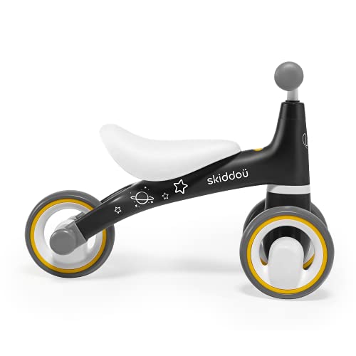 skiddoü Kinderlaufrad Berit, Dreirad, Schieber für Kinder, Fahrrad ohne Pedale, Fahrradfahren Lernen, DREI 6" Eva-Räder, Rutschfester Griff, bequemer Sitz, leichte Konstruktion 2 kg, grau – Bild 4