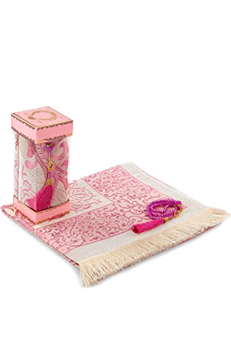 Tapete de oración islámico suave rosa tamaño regular