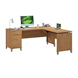 42W Sit to Stand Return attaches to either side of the 72W Office Desk with Drawers to form an L shaped configuration Lift-n-Lock Desktop can be set at 3 standing height positions: 35, 38 or 41 inches and easily returns to seated height Desktop inclu...