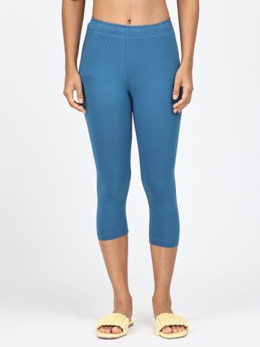 Image of Robinbosky Premium Stretchable Cotton Capri Legging for Women | Suitable for Formal wear & Casual wear | High-End Elastic Makes. The Leggings Squat Proof and Durable for Travel, Yoga, & Workout.