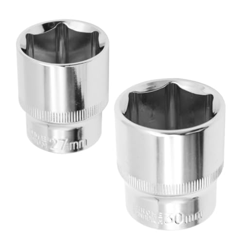 Anode Rod Socket Wrench Kit 1-1/16 & 1-3/16 Short Socket Set 1/2 Drive 6-Point Chrome Vanadium Sockets for Water Heater and Powered Anode Rod Installation