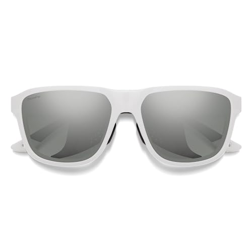 Smith Embark Sunglasses – Performance Sports Sunglasses With Removable Side Shields For Skiing, Snowboarding & More – For Men & Women – White + Platinum Chromapop Polarized Mirror Lens #TOP1