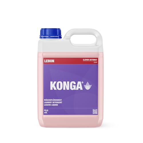 Konga Clever Automat - Detergente líquido concentrado de pH neutro, jabón para lavadora automática, 4,5 litros, aroma a flor de arroz
