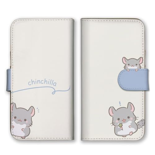 Google Pixel 8a 用 ケース 手帳型 グーグルピクセル8a スマホケース チンチラ 可愛い かわいい 絵 ホワイト