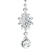 H&D Clear Hanging Crystal Ball Prisms Flower Fengshui Ornament Suncatcher Rear View Mirror Car Charm Decor