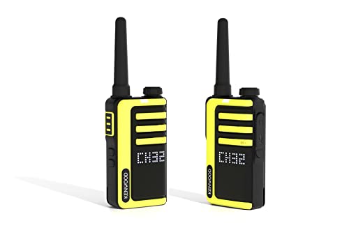 KENWOOD UBZ-LJ9SET PMR446 FM-Handfunkgeräte-Set (2 Stück) - Lizenzfrei mit hoher Reichweite, 32 Kanäle, Li-Ionen Akku (1150mAh), USB-C Anschluss