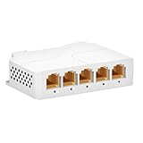 Extension PoE 1 entrée 4 sorties — Le répéteur PoE fournit 1 port d'entrée d'alimentation PoE et 4 ports de sortie d'alimentation, 10/100/1000 Mbit/s chacun. La puissance d'entrée maximale est de 90 W, la puissance maximale du port de sortie 1 est de 60 W et le port de sortie 2-4 est de 30 W, la somme de la puissance maximale des ports de sortie est de 100 W. Extension de la distance de transmission jusqu'à 250 m.