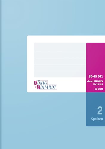 10X König & Ebhardt Spaltenbuch A5 2Spalten 40Bl